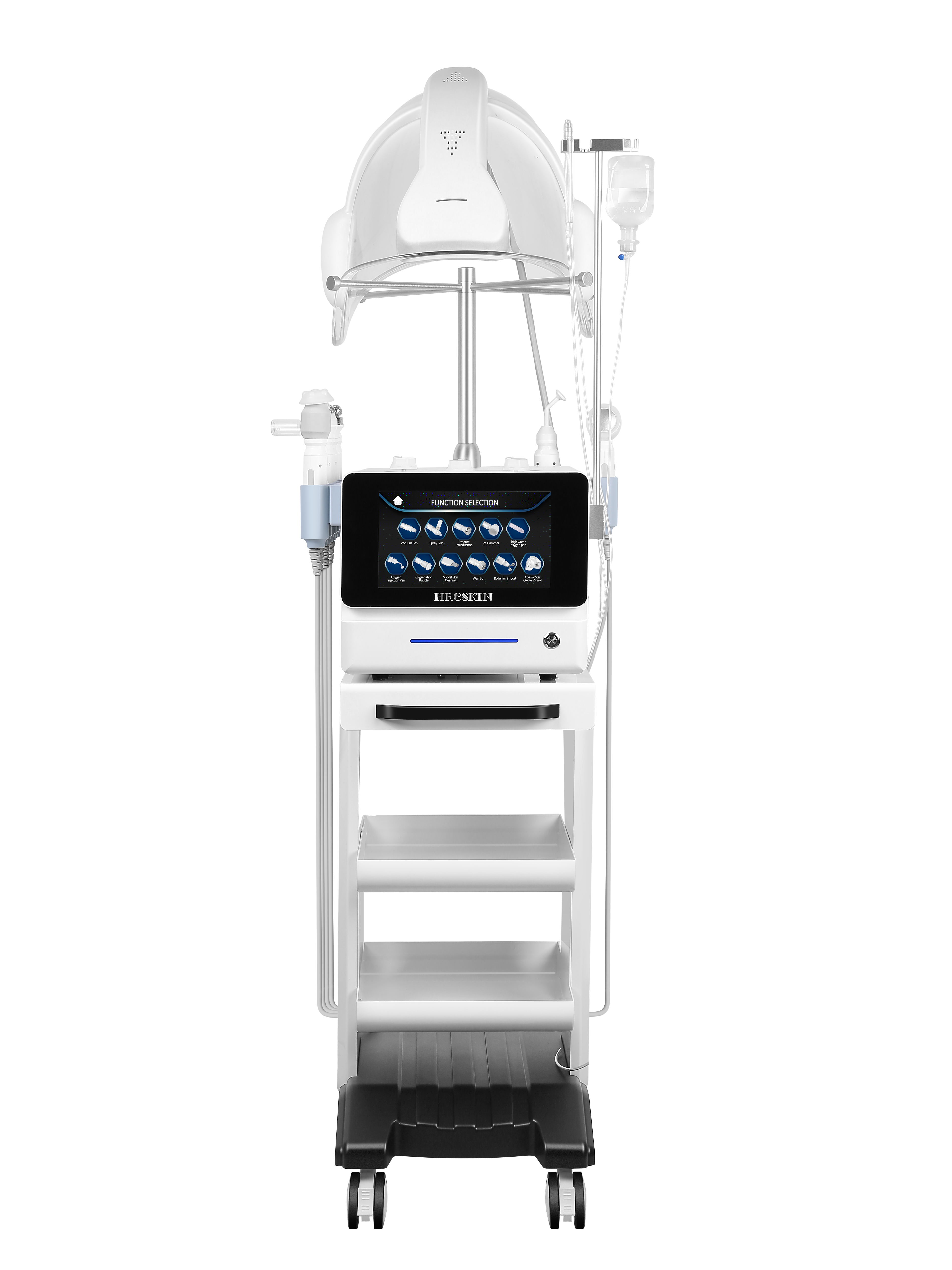 High Pressure O2 Pure Facial Machine With Led Light Therapy And Music Dome 3